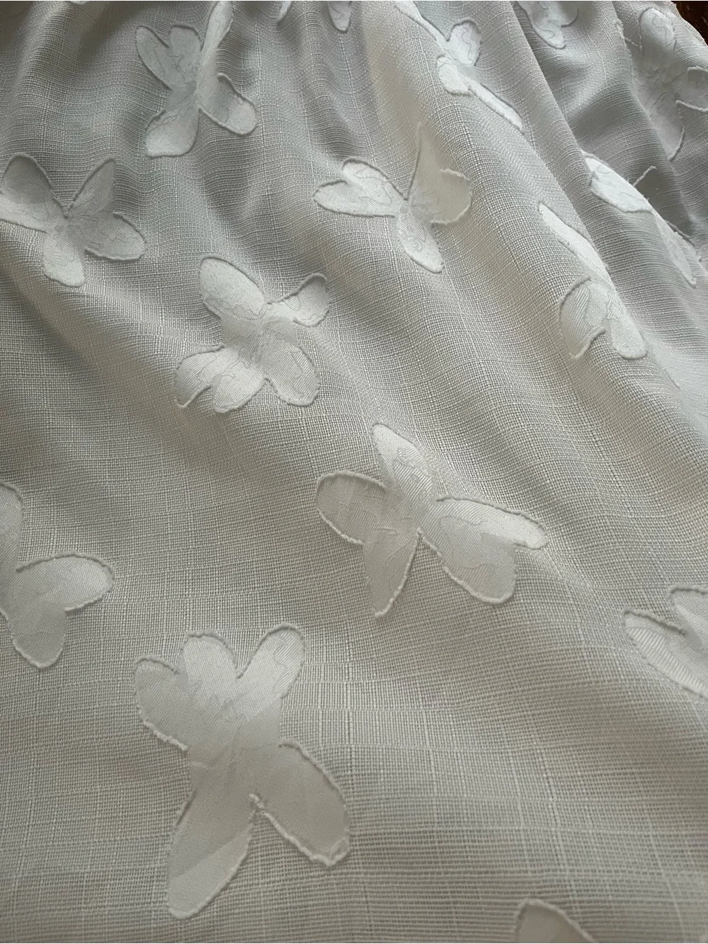 Polagram Ivory Floral Appliqué Empire-Waist Dress | Size 3XL